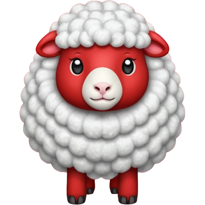 red glitter sheep emoji