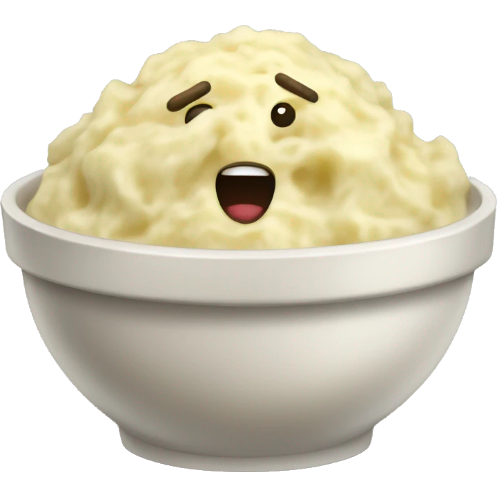 Mashed potato in a bowl emoji