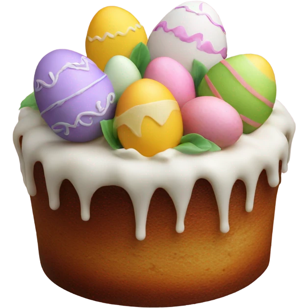 Realistic detailed Easter cake emoji