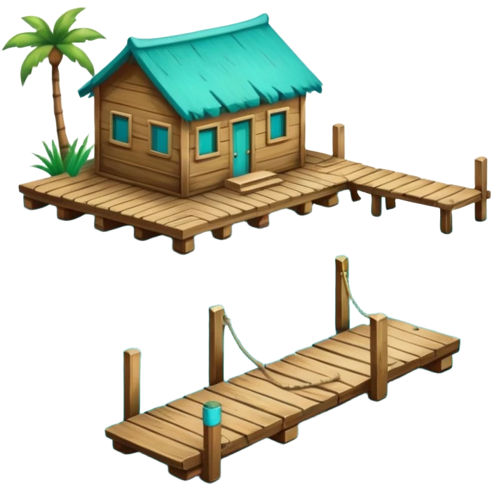 lagoon with dock emoji