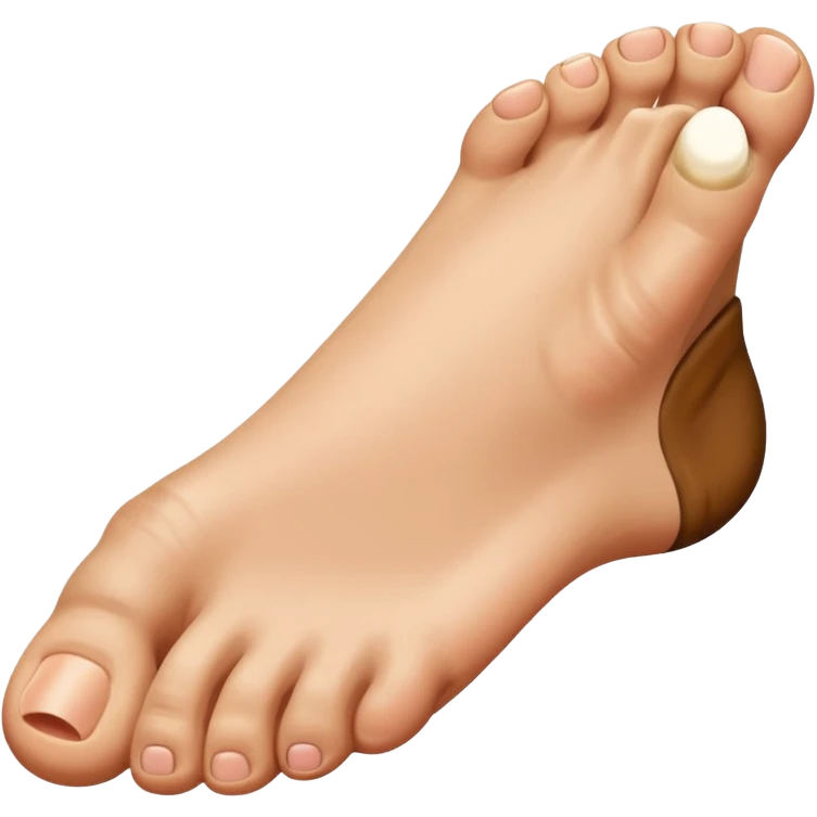 Toe flipping the middle toe emoji