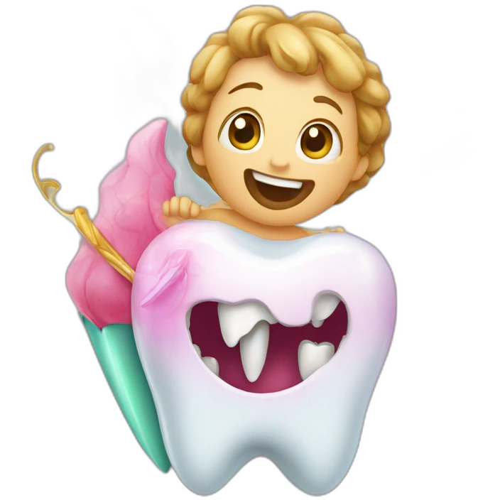 the tooth fairy takes a tooth emoji