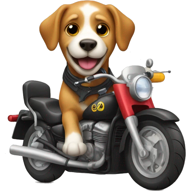 Perro en moto emoji