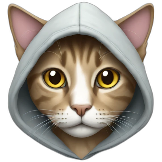 Cat wearing a hoodie emoji