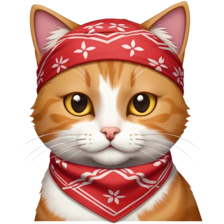 Cat wearing a bandana  emoji
