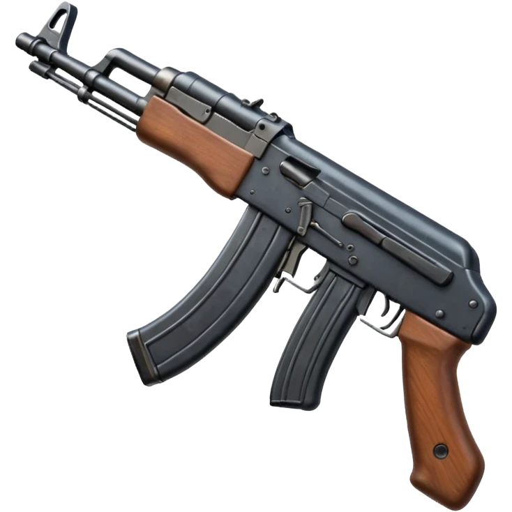an ak47 with no stock kind of like the draco(a compact assault rifle founded in romania) emoji