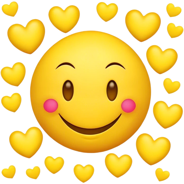 Smiley face with hearts emoji