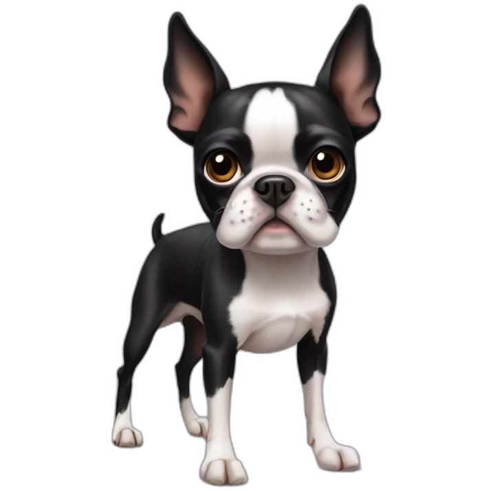Boston terrier with very long legs emoji
