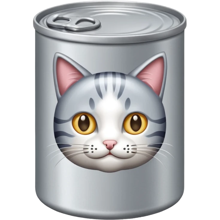 create a can of catfood, remove the cat just the plain can emoji emoji