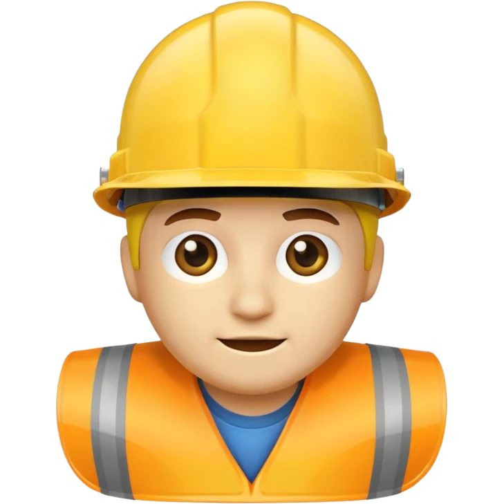 construction hat without guy, front facing transparent emoji