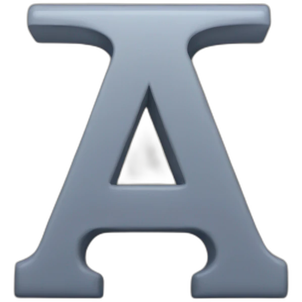 Letter A three-dimensional emoji