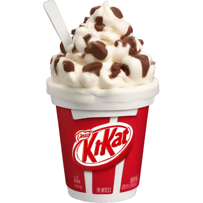 KitKat frozen yogurt cup emoji
