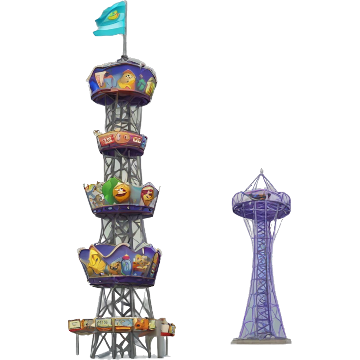Drop tower amusement park  emoji