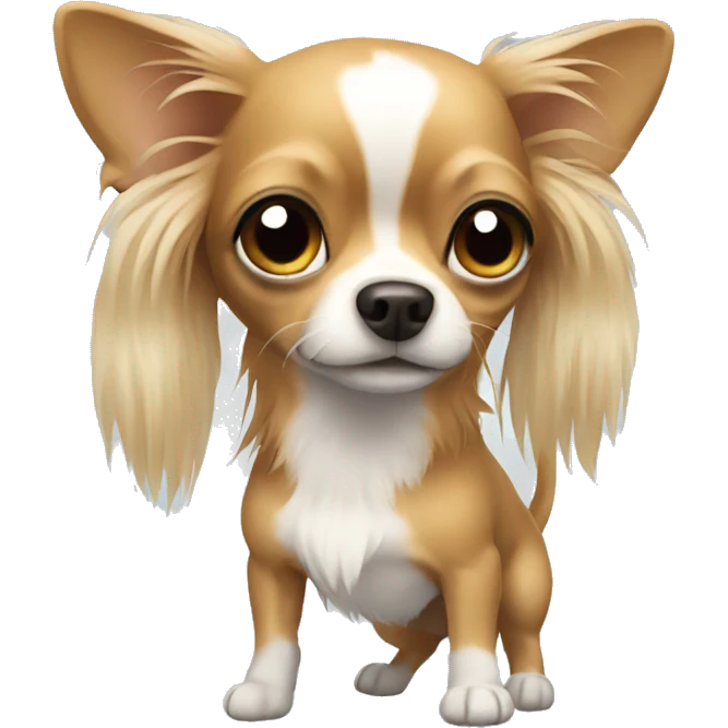 Chihuahua with long hair emoji