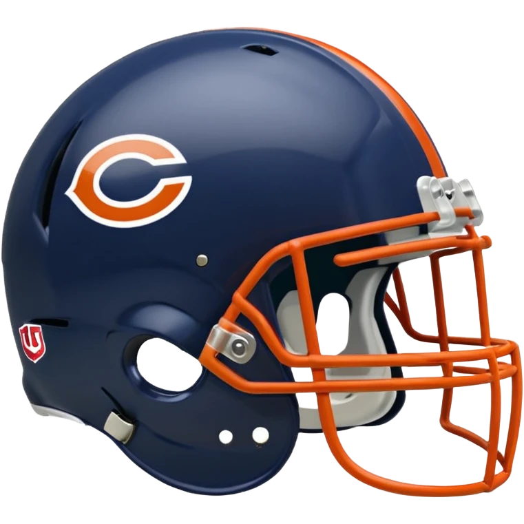 Two football helmets facing each other, one with the Washington Commanders logo and one with the Chicago Bears logo, emoji style emoji