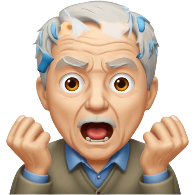 old man yelling emoji