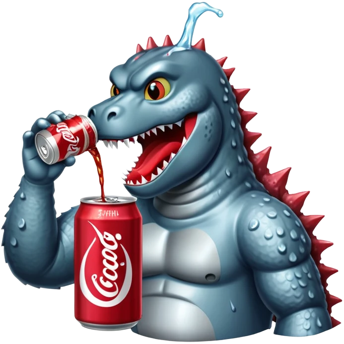 godzilla drinking dr pepper emoji