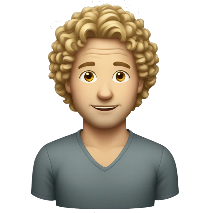 dutch white guy with short curly hair emoji