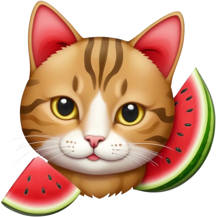 Water melon cat emoji