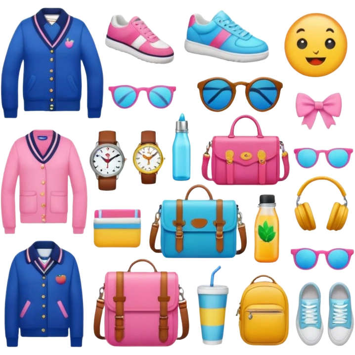 Colourful Preppy aesthetic  emoji