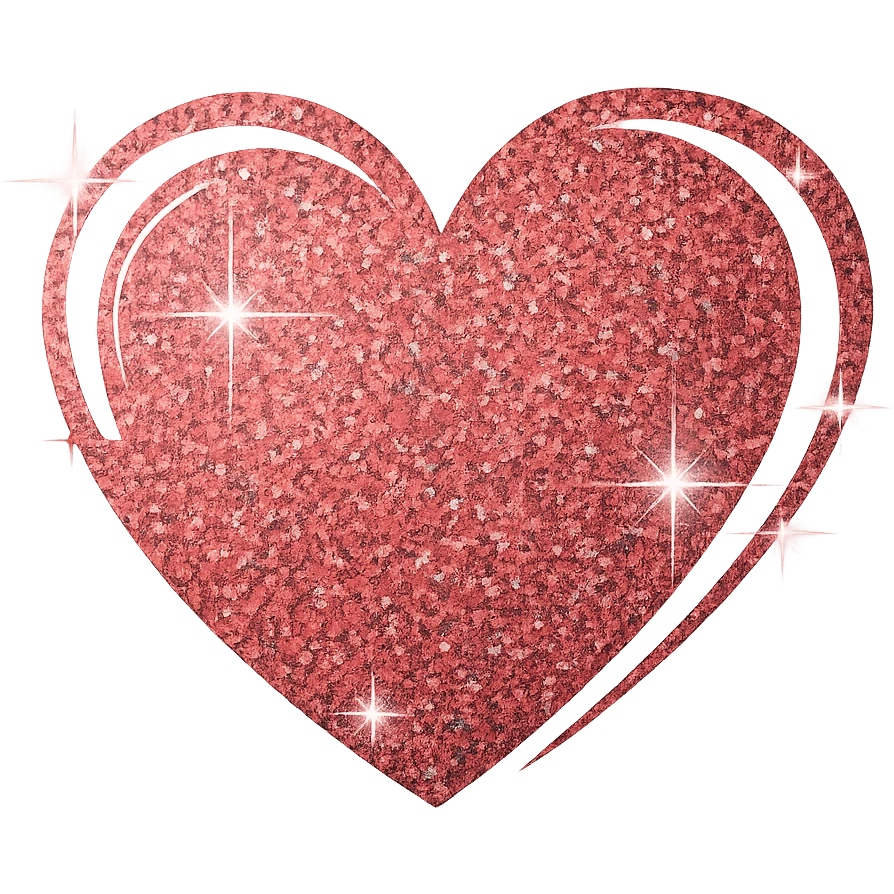 Remove the background, keep the heart with a glitter effect in the style of ideogram v2a turbo, with transparent background. emoji