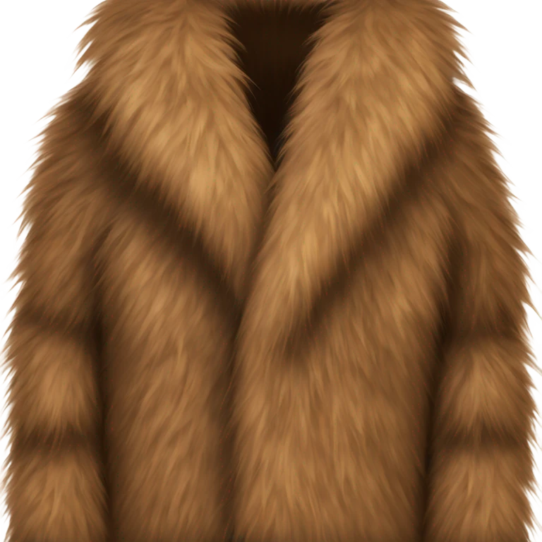 Long brown fur coat emoji