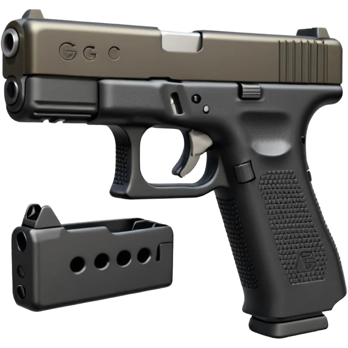 Glock 17 with an extended magazine emoji