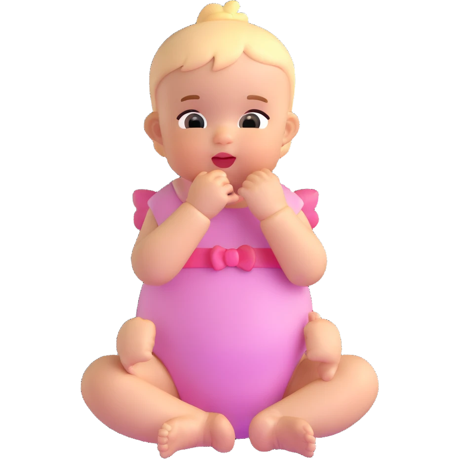 adorable baby girl emoji