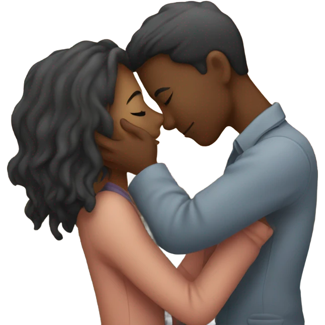 Couple kissing emoji