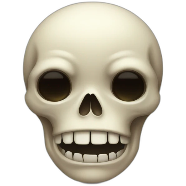 Skull sad crying emoji