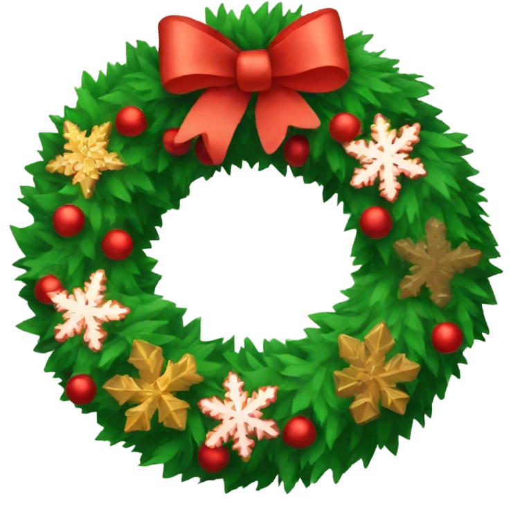 Christmas wreath emoji