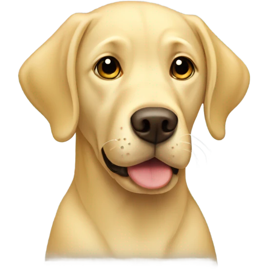 Yellow Labrador cartoon.  emoji