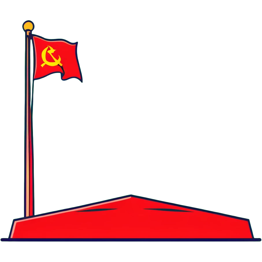 Red communist flag waving emoji