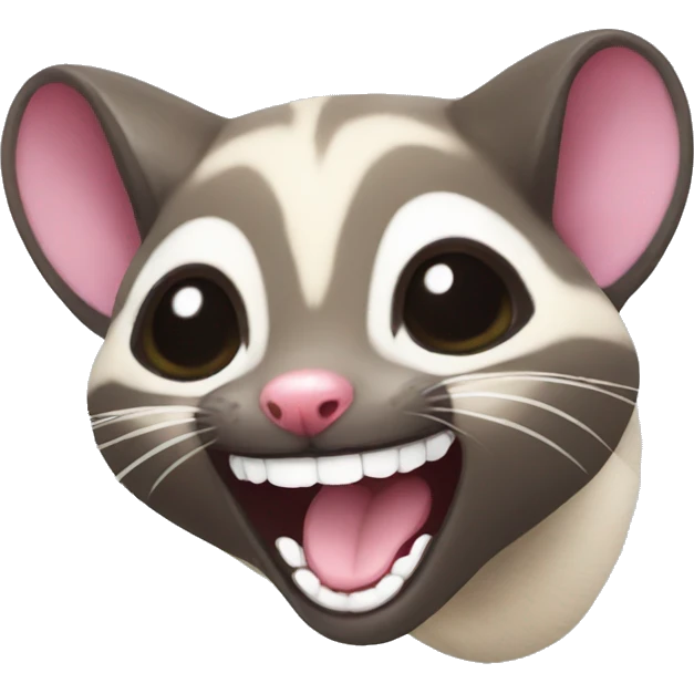 Laughing sugar glider emoji