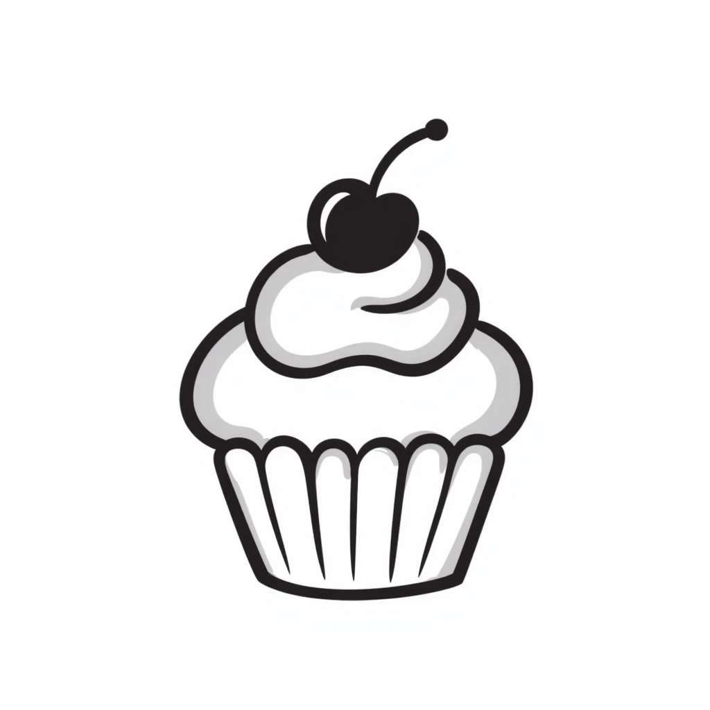 cupcake with pink icing emoji