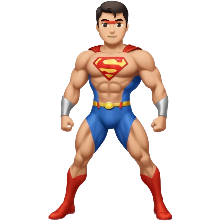 super man with leg emoji