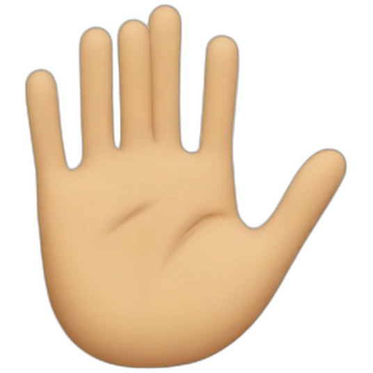 Letter shaped hand emoji