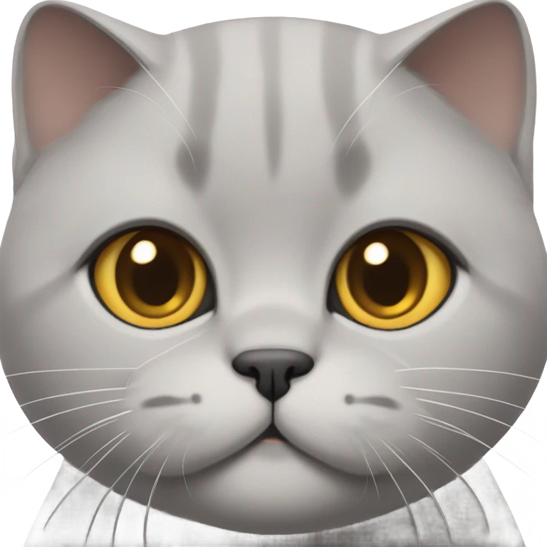 British short hair with chubby cheeks  emoji