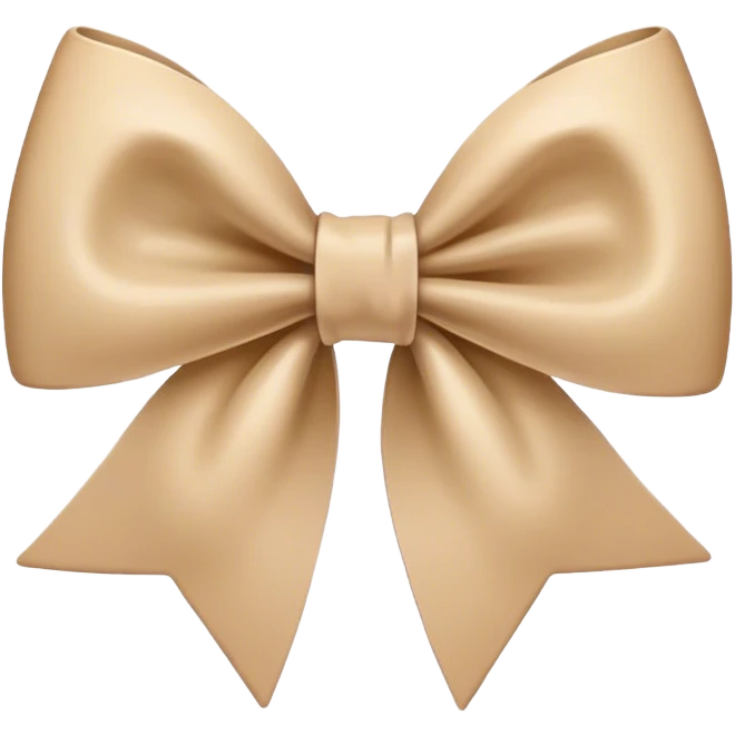 Beige bow emoji