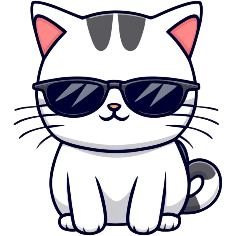 Cat with sunglasses emoji