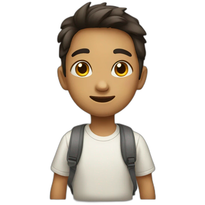 Niño dibujando emoji