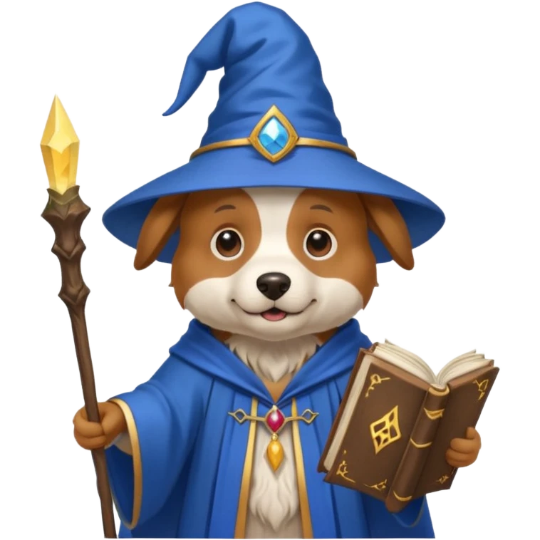 Dog wizard emoji