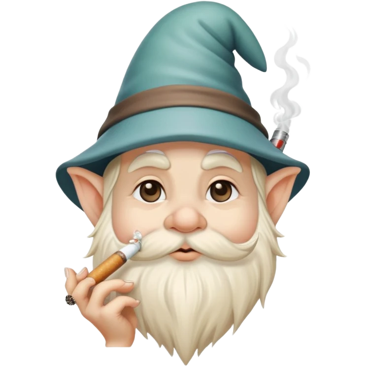 A gnome smoking a cigarette  emoji