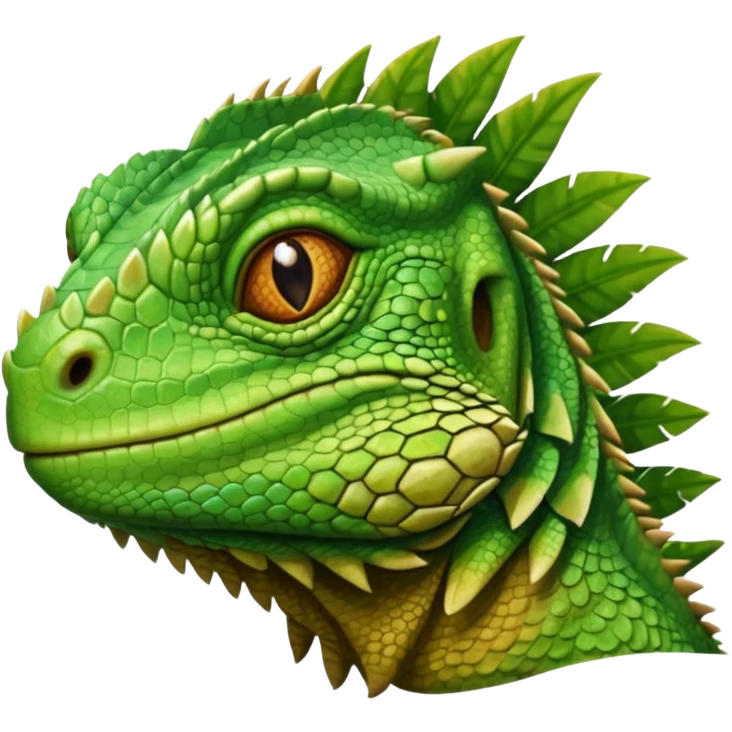 
simple iguana, front face view emoji