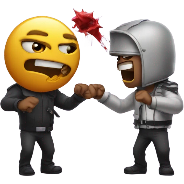 Two baddies fighting and someone recording emoji