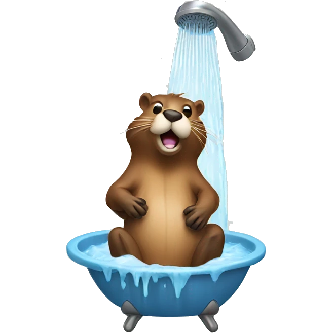 beaver showering emoji