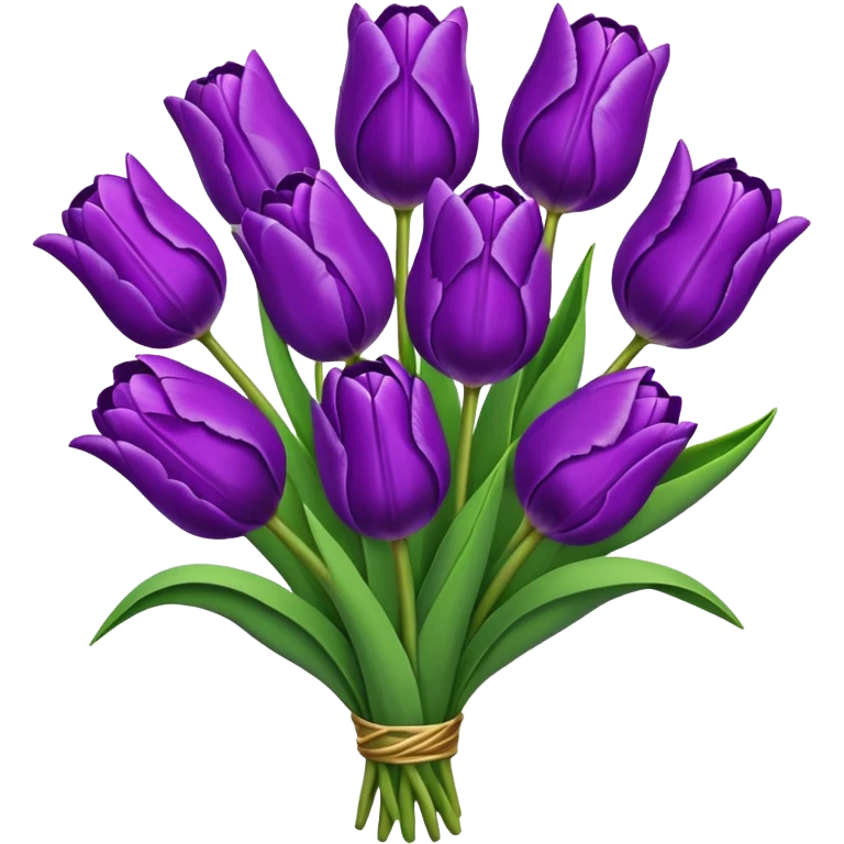 purple tulip bouquet  emoji