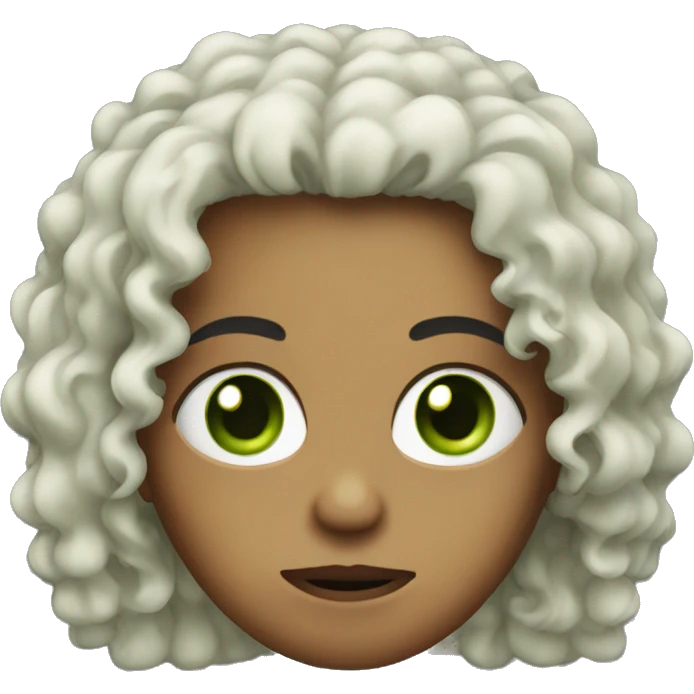arab zombie with curly hair and green eyes emoji