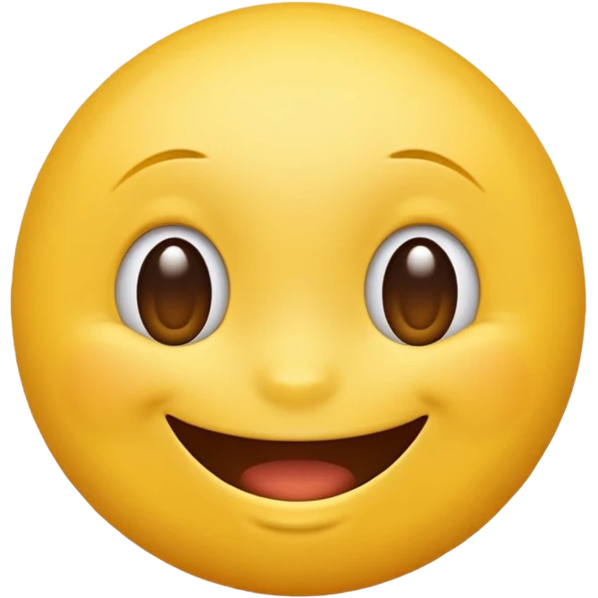 happy yellow emoji face, grinning, cheerful emoji