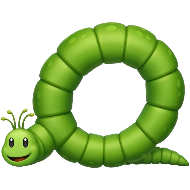 Inchworm with arch emoji
